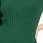 Maison Jules Women's Ribbed Crew-Neck Sweater Green Size Large