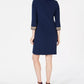 Charter Club Women's Braided-Trim Shift Dress Blue Size Extra Large