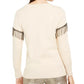 Alfani Women's Embellished Fringe Sweater Beige Size Medium