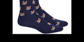 Bar III Men's Fox Socks Blue Size Regular
