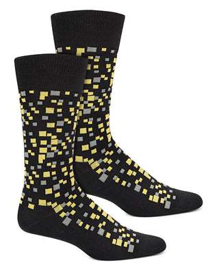 Alfani Men's Pixel Socks Black Size Regular