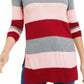 Maison Jules Women's Striped Sweater Bright Red Size Large