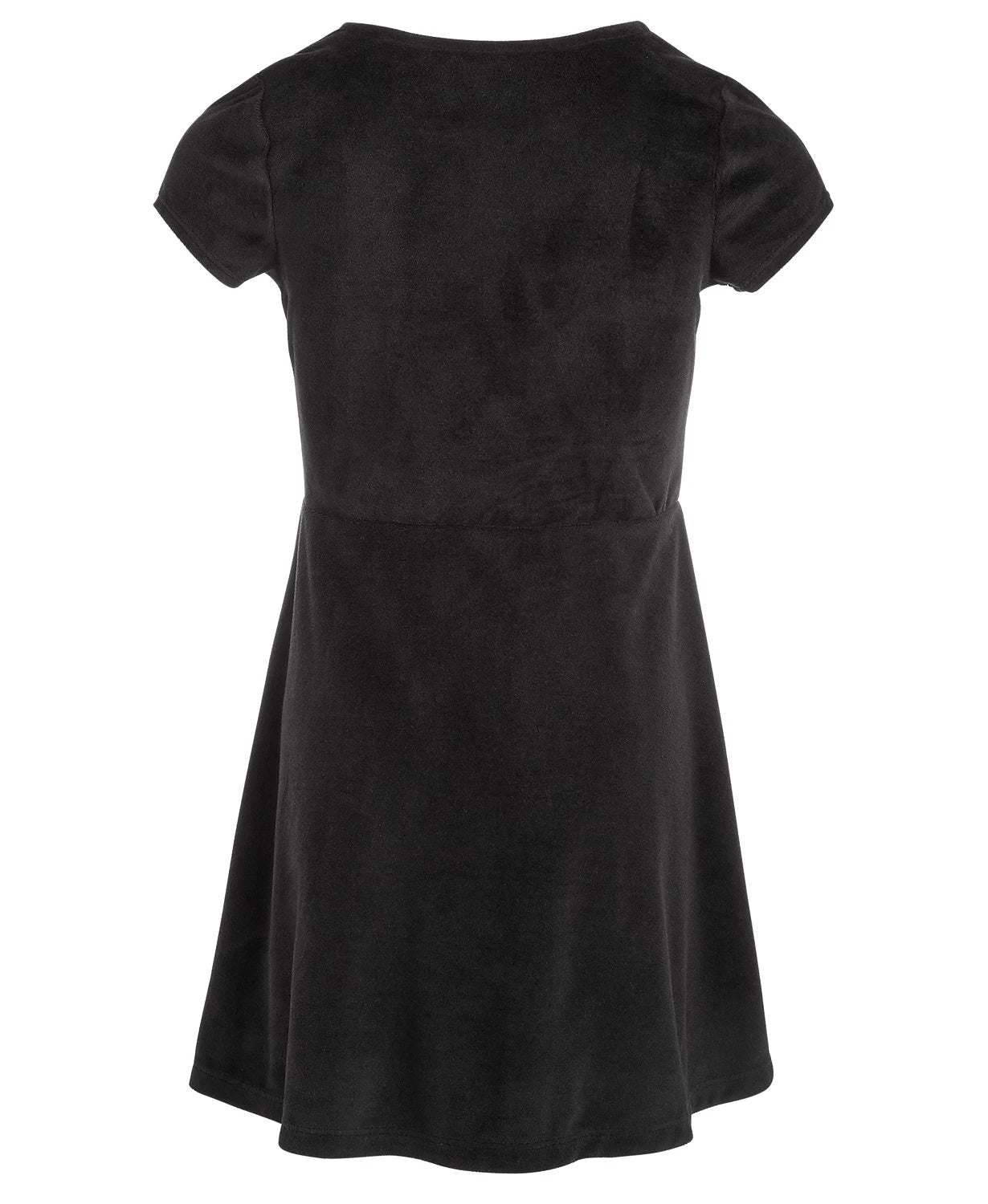 Epic Threads Toddler Girls Ruffle-Front Velvet Dress Black Size 4T