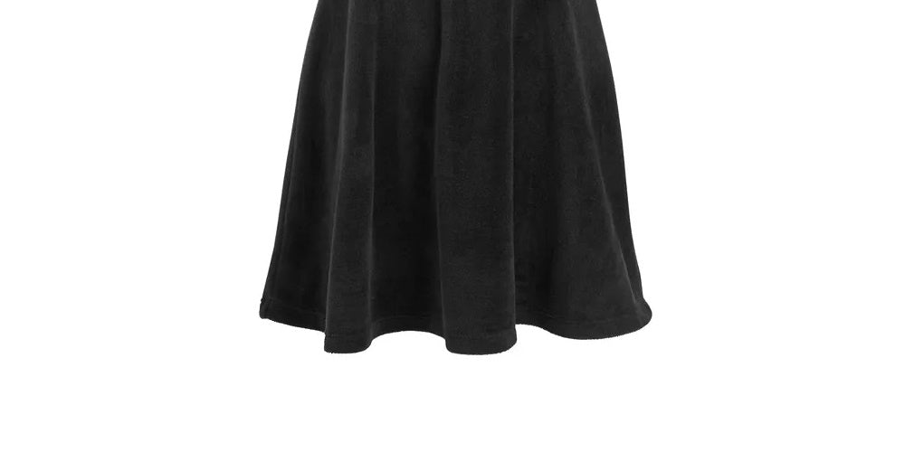 Epic Threads Toddler Girls Ruffle-Front Velvet Dress Black Size 4T