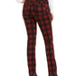 Charter Club Women's Plaid Tummy Control Jeans Black Size 8
