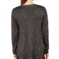 Alfani Women's Metallic Shirttail Cardigan Sweater Black Size Petite Medium