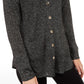 Alfani Women's Metallic Shirttail Cardigan Sweater Black Size Petite Medium