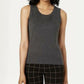 Charter Club Women's Sleeveless Crew Neck Sweater Grey Size Medium