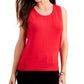 Charter Club Women's Sleeveless Crew-Neck Sweater  Red Size Small