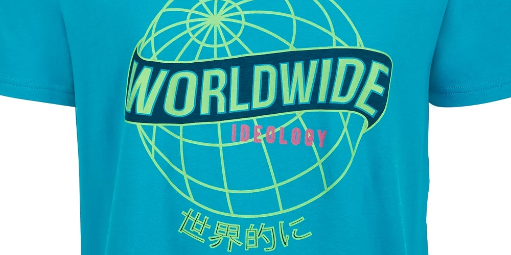 ID Ideology Men's Graphic T-Shirt Blue Size Small