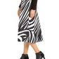 Alfani Women's Zebra Print A Line Midi Skirt Black Size 16