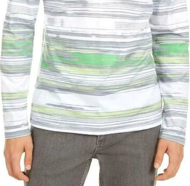Alfani Men's Stripe T-Shirt Green Size XX-Large