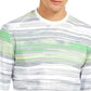 Alfani Men's Stripe T-Shirt Green Size XX-Large