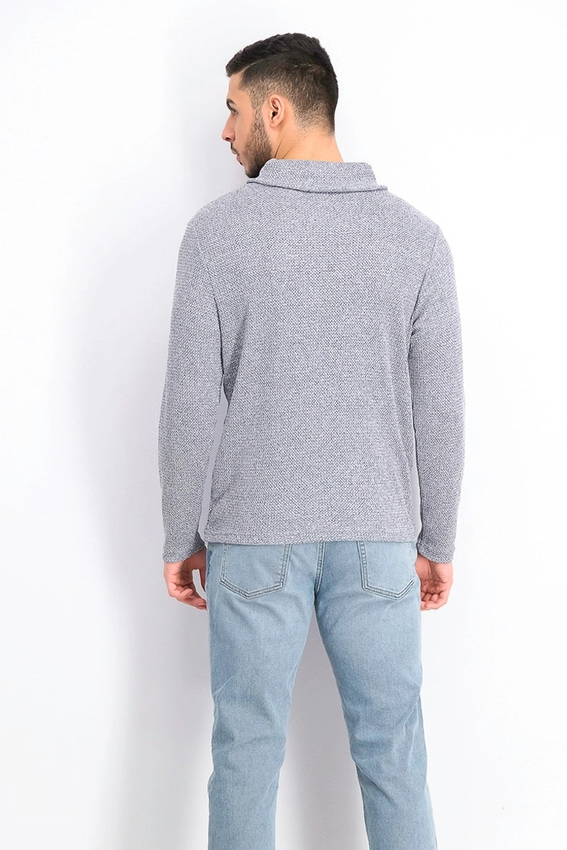 Alfani Men's Funnel-Neck Hooded Sweatshirt Blue Size Extra Large