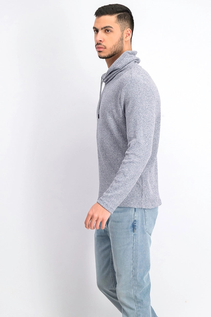 Alfani Men's Funnel-Neck Hooded Sweatshirt Blue Size Extra Large