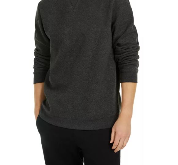 ID Ideology Men's Fleece Sweatshirt Grey Size Medium