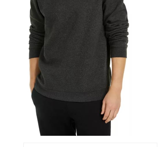 ID Ideology Men's Fleece Sweatshirt Grey Size Medium