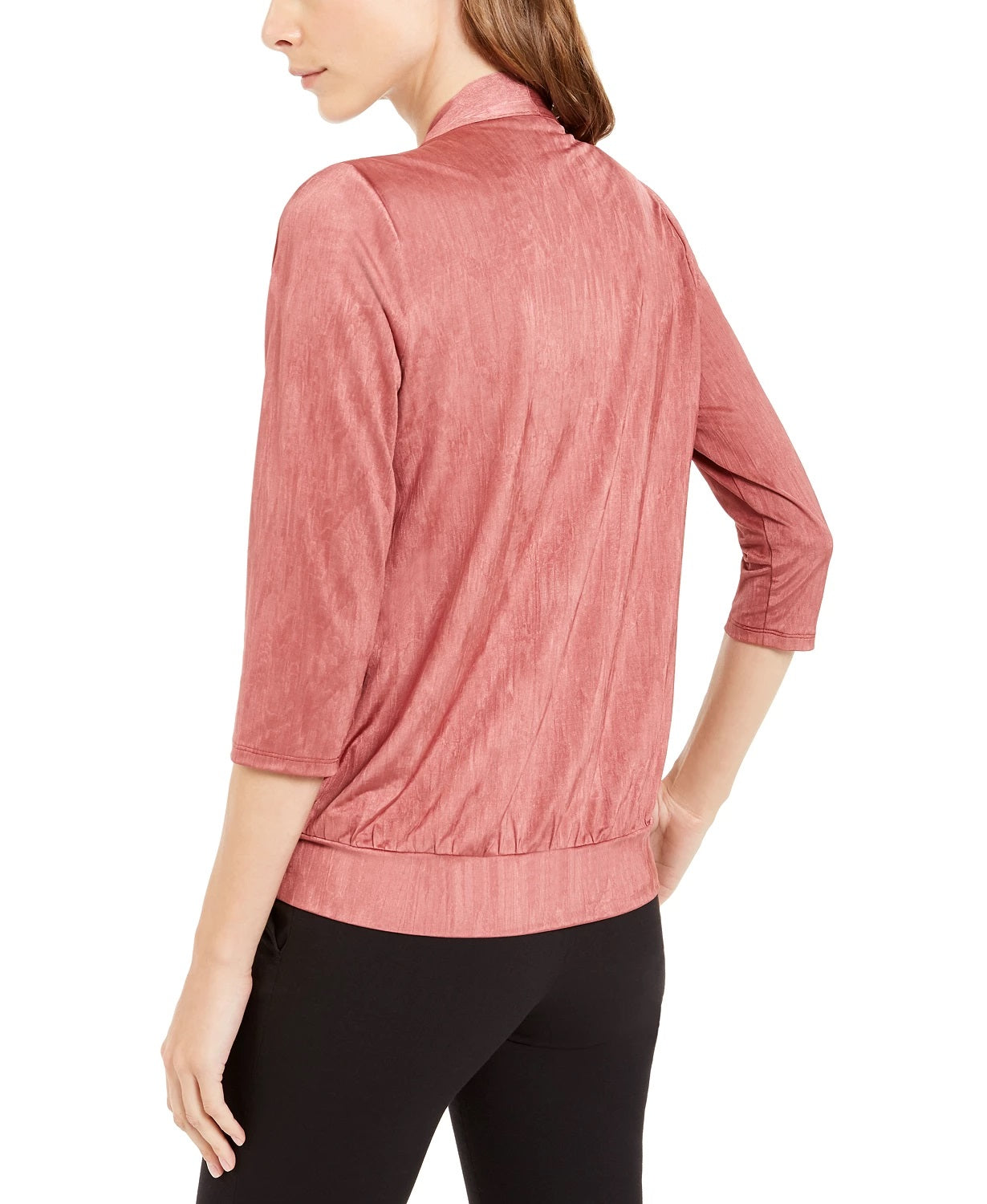 Alfani Women'sTie-Neck Surplice Top Pink Size X-Large