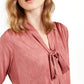 Alfani Women'sTie-Neck Surplice Top Pink Size X-Large