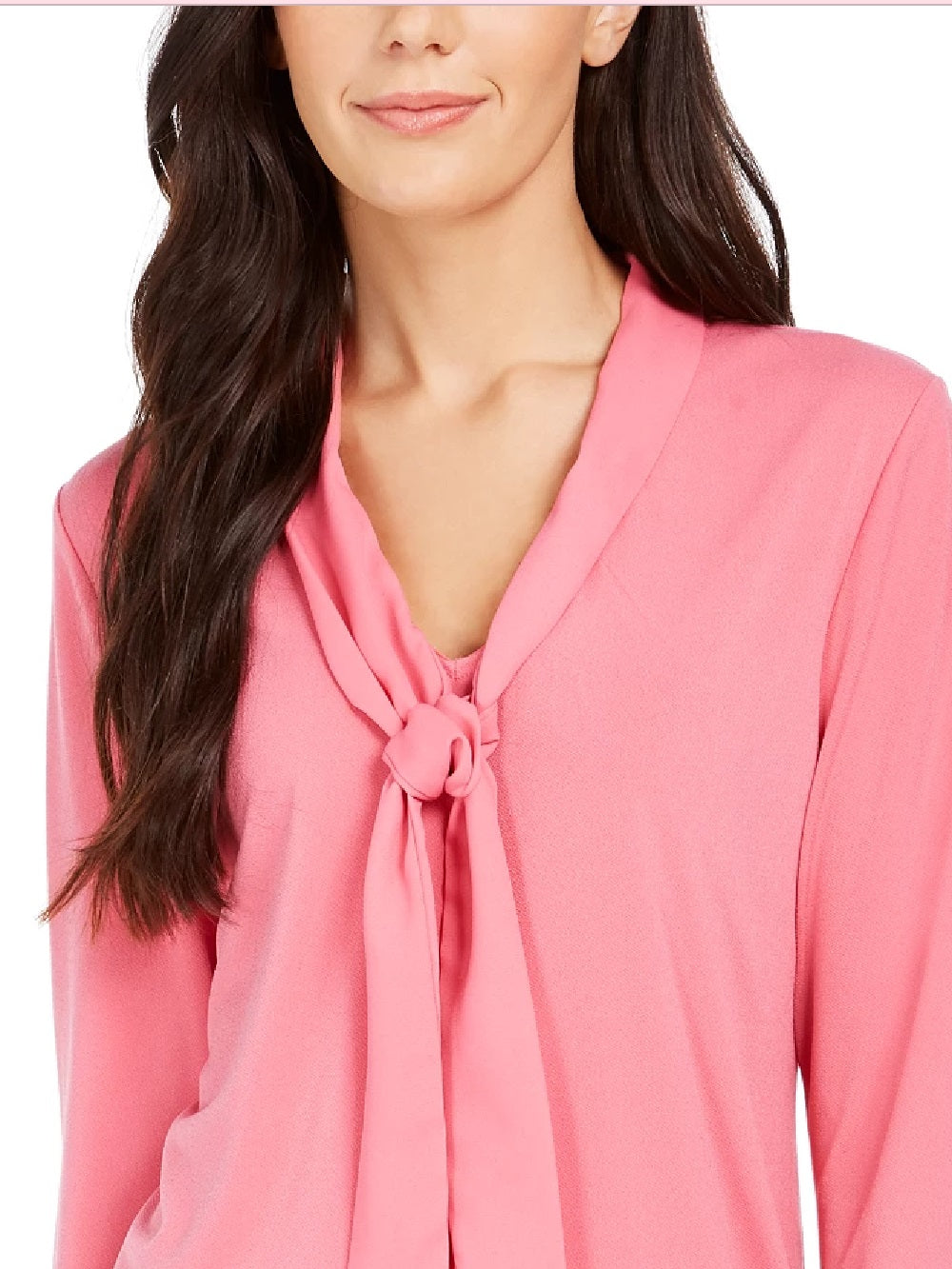 Charter Club Women's Woven Tie Top Pink Size Small