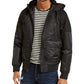American Rag Men's Ross Hooded Bomber Jacket Black Size Extra Large