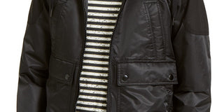 American Rag Men's Ross Hooded Bomber Jacket Black Size Extra Large