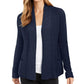 Charter Club Women's Cotton Open-Front Cardigan Blue Size Large