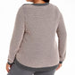 Charter Club Women's Plus Size Button-Trim Contrast-Accent Sweater Black Size 1X