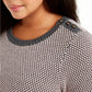 Charter Club Women's Plus Size Button-Trim Contrast-Accent Sweater Black Size 1X