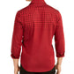 Alfani Men's Classic-Fit Ombre Buffalo Check Shirt Red Size Medium