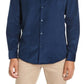 Alfani Men's Classic Fit Corduroy Shirt Blue Size Small