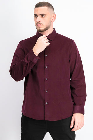 Alfani Men's Classic-Fit Corduroy Shirt Wine Size Medium