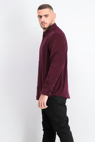 Alfani Men's Classic-Fit Corduroy Shirt Wine Size Medium