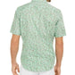 Alfani Men's Classic-Fit Lizard-Print Shirt Green Size Small