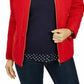 Charter Club Women's Quilted Mandarin-Collar Jacket Red Size Extra Large