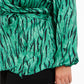 INC International Concepts Women's Plus Size Animal-Print Wrap Top Med Green Size 2X
