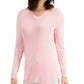Charter Club Women's V-Neck Sweater Pink Size Extra Small