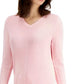 Charter Club Women's V-Neck Sweater Pink Size Extra Small