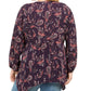 Style & Co Women's Plus Size Paisley Print Blouse Purple Size OX