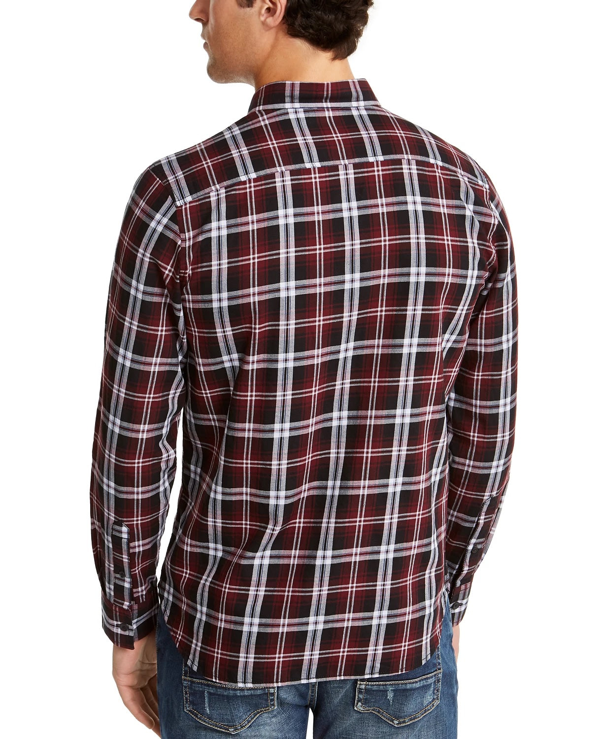 American Rag Men's Gabe Plaid Shirt Red Size Medium