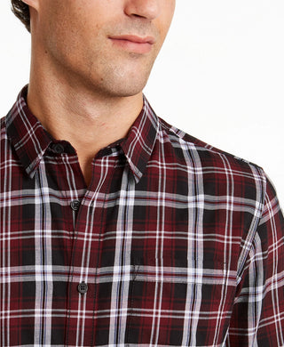 American Rag Men's Gabe Plaid Shirt Red Size Medium