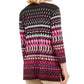 JM Collection Women's Printed Embellished Tunic Pink Size Small