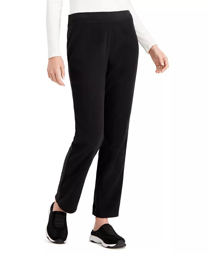Karen Scott Women's Sport Microfleece Pants Black Size Extra Large