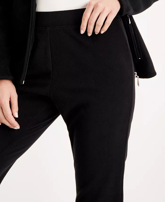 Karen Scott Women's Sport Microfleece Pants Black Size Extra Large