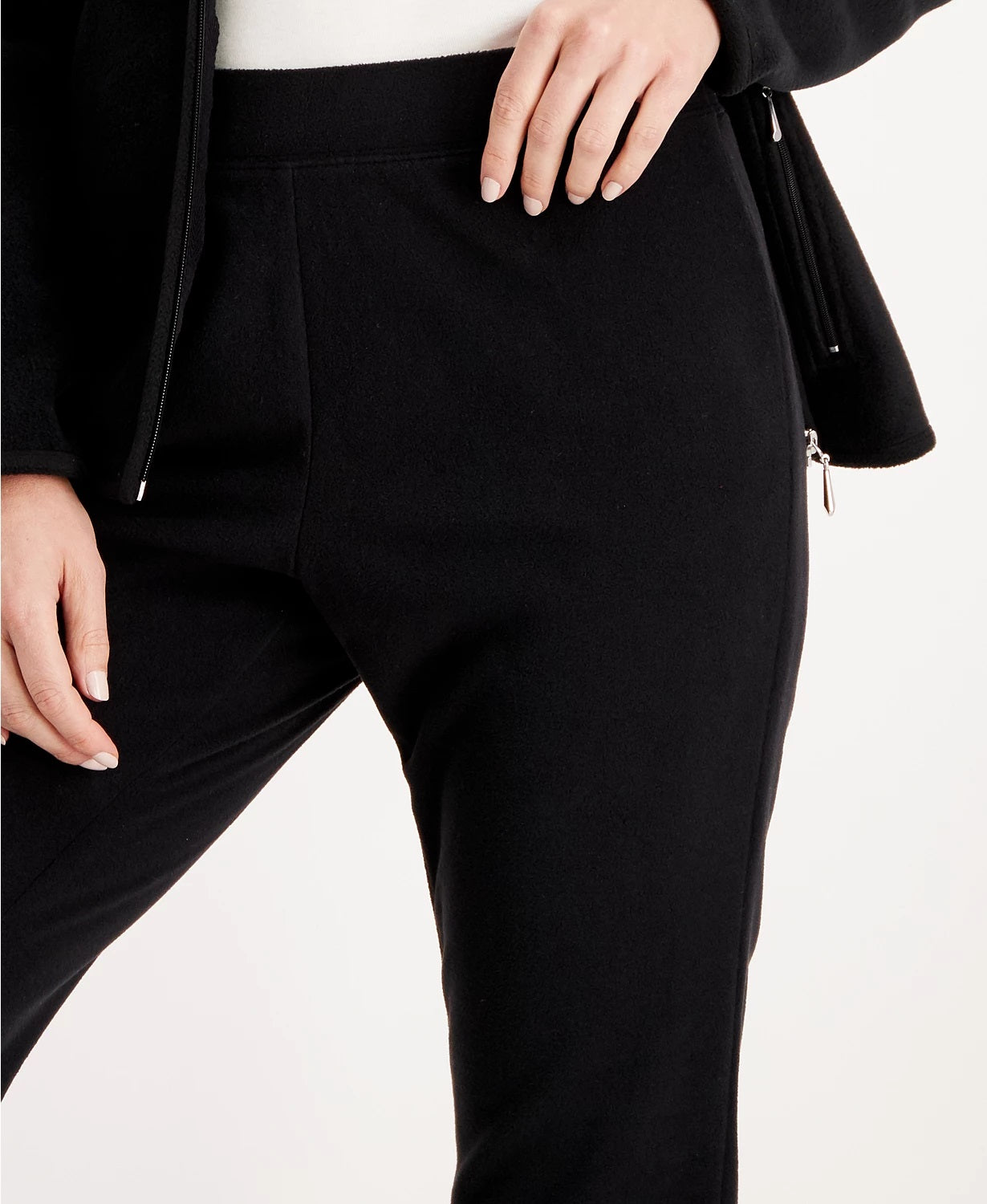 Karen Scott Women's Sport Microfleece Pants Black Size Extra Small