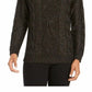 Charter Club Women's Cowl-Neck Cable-Knit Glitter Sweater Black Size Large