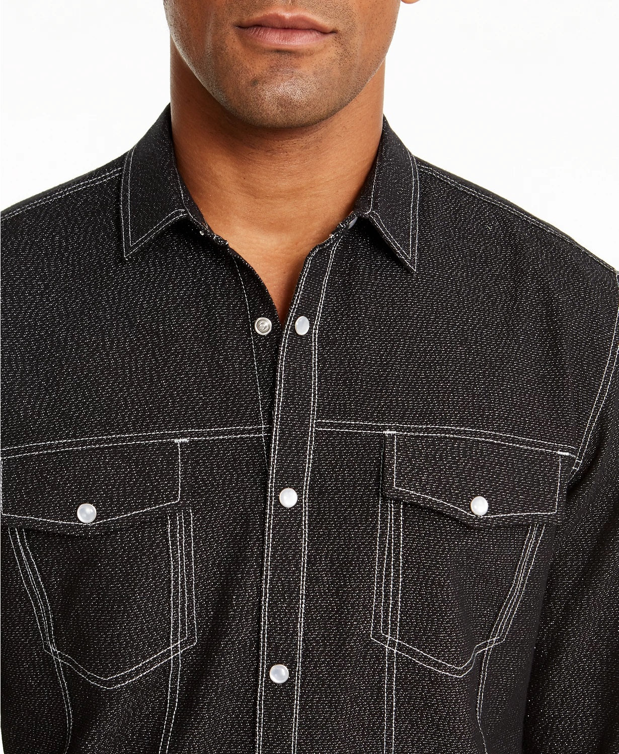 INC International Concepts Men's Lambert Shirt Black Size Small