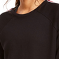 Ideology Women's Varsity Stripe French Terry Sweatshirt Black Size Medium