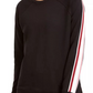 Ideology Women's Varsity Stripe French Terry Sweatshirt Black Size X-Small
