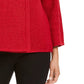 JM Collection Women's Petite Wrap-Front Brooch Sweater Blazer Red Size Medium